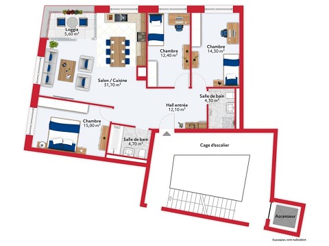Wohnung in Lausanne